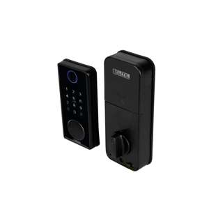 Cerradura inteligente ELITE de fácil instalación para puertas de hasta 8cm de ancho. 5 métodos de apertura: huella, aplicación (wifi), tarjeta, contraseña y llave. SL5000